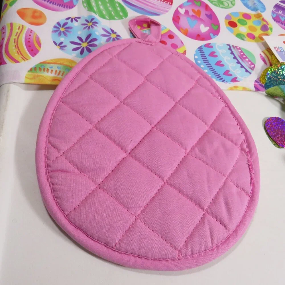 Colorful Easter Egg Table Runner, Sm Tablecloth, Hot Pad & Wire Garland